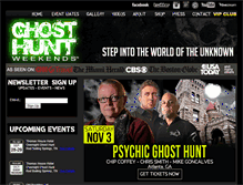 Tablet Screenshot of ghosthuntweekends.com